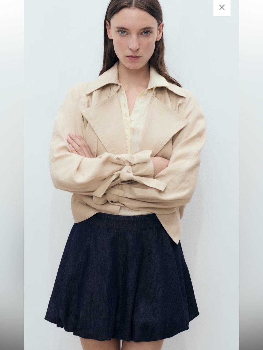 Mango BALLOON DENIM SKIRT